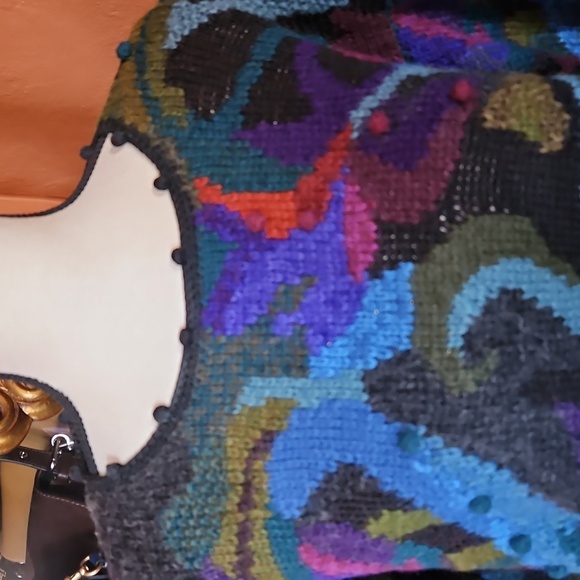 Vintage Peruvian Connection Vibrant Multicolor Sweater - Picture 2 of 7